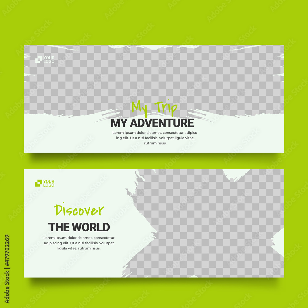 Adventure And Travel social media banner template