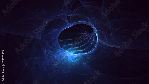 3D rendering abstract multicolor fractal light background