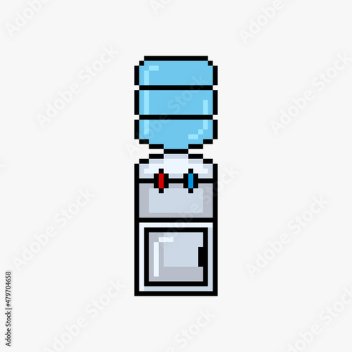 Water cooler in pixel art style