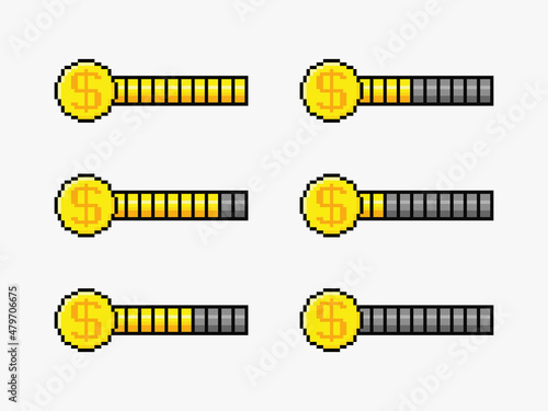 Pixel art money bar