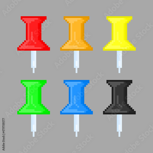 Push pins pixel art