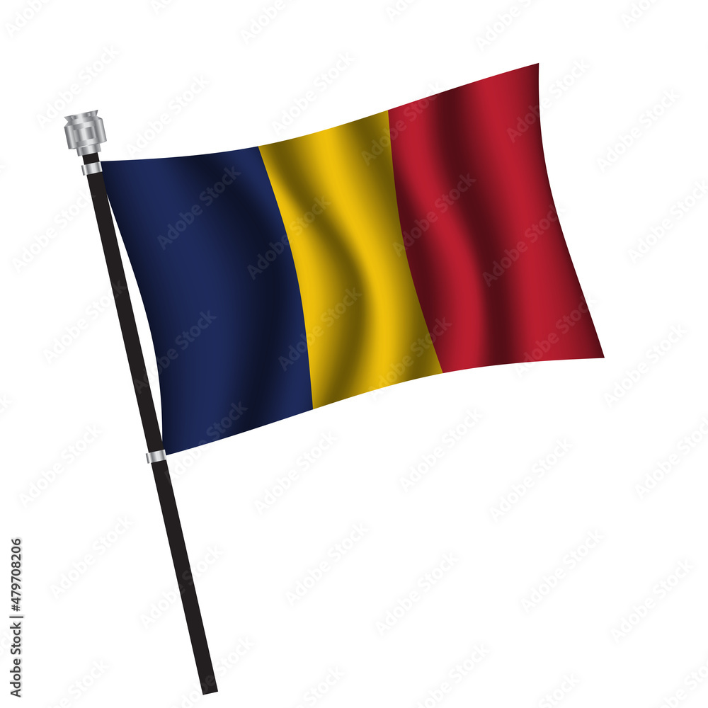 Chad flag background with cloth texture. Chad Flag vector illustration eps10. Chad flag background with cloth texture. Chad Flag vector illustration eps10.