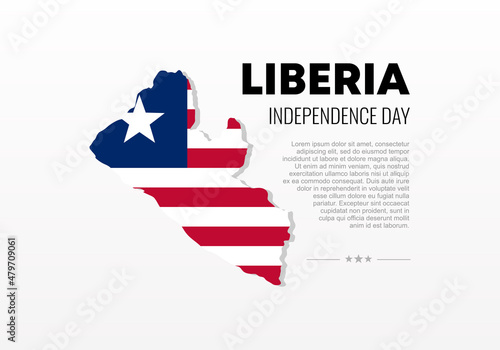 Liberia independence day background banner poster for national celebration on July 26 th.