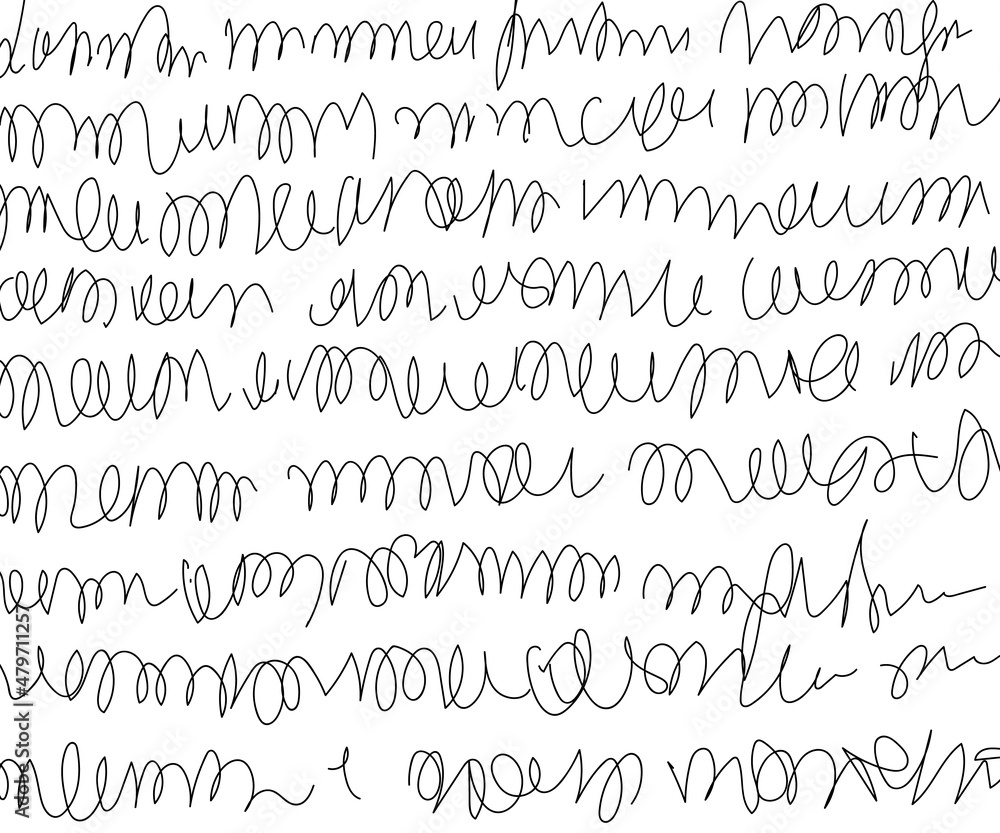 Naklejka premium Vintage handwriting letter, retro unreadable text