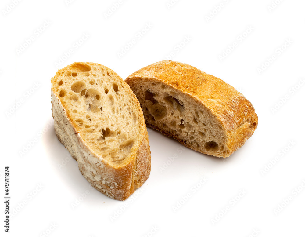 Ciabatta Bread Isolated Ciabatta Bread Isolated