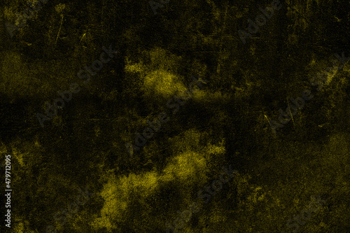 Seamless dark yellow grunge texture background of old cement plaster wall