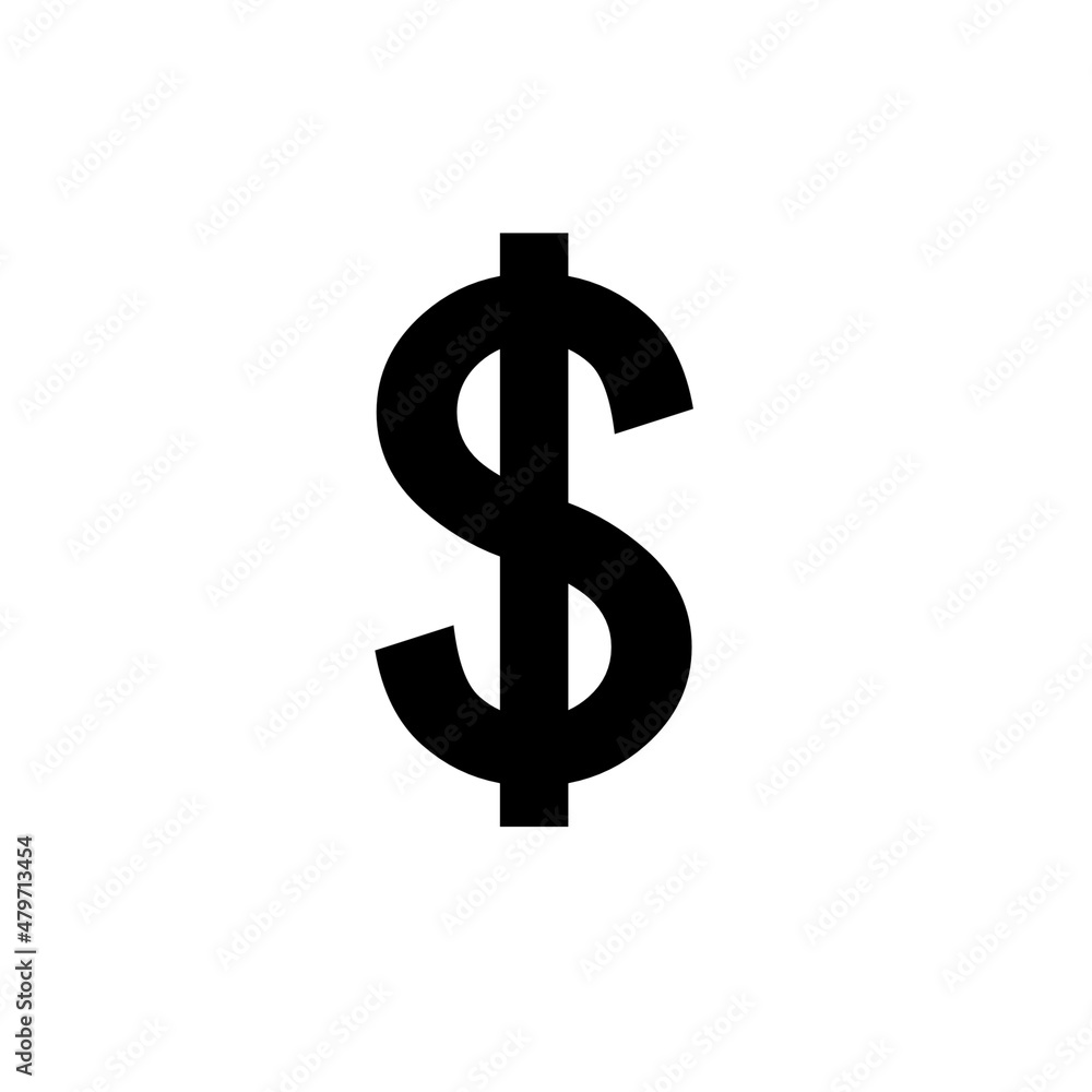 Dollar sign isolated on white