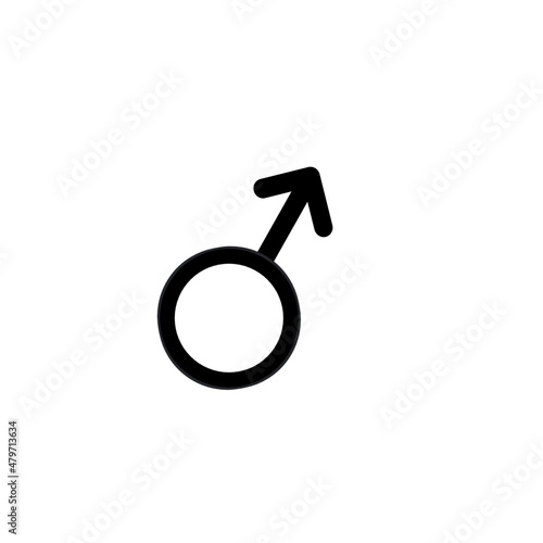 Male symbol isolated on white