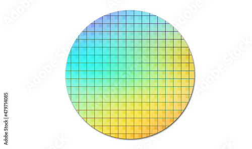 Cuadro en lienzo semiconductor wafer illustration white background small 반도체 웨이퍼