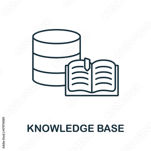 Knowledge Base icon. Line element from customer relationship collection. Linear Knowledge Base icon sign for web design, infographics and more.