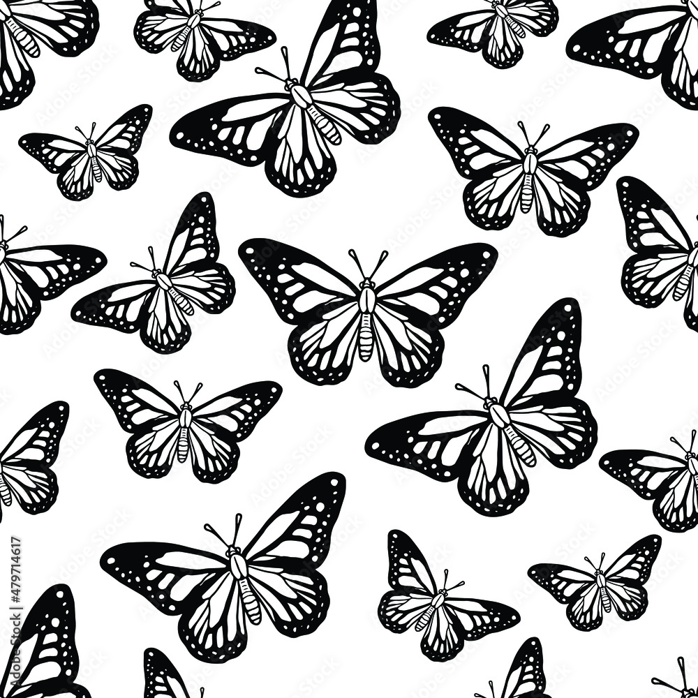 Butterflies Beautiful pattern for decor Butterflies Beautiful pattern for decor