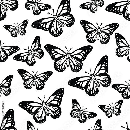 Butterflies Beautiful pattern for decor © sunil sonu art