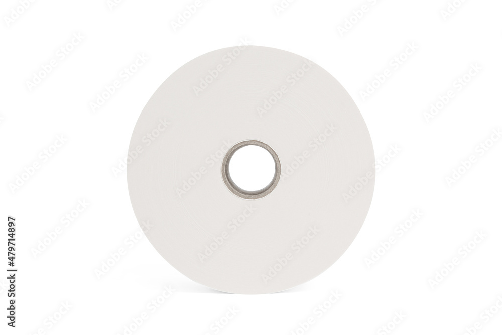 Toilet paper roll isolated on a white background. Cash register tape, slip receipt paper roll with clipping path. Rubber roll. White elastic band roll for sewing close-up. Fabric tape or cloth ribbon. Toilet paper roll isolated on a white background. Cash register tape, slip receipt paper roll with clipping path. Rubber roll. White elastic band roll for sewing close-up. Fabric tape or cloth ribbon.