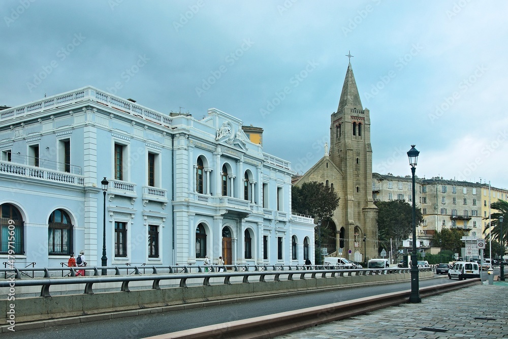 Fototapeta premium Corsica-a view of the church in Bastia