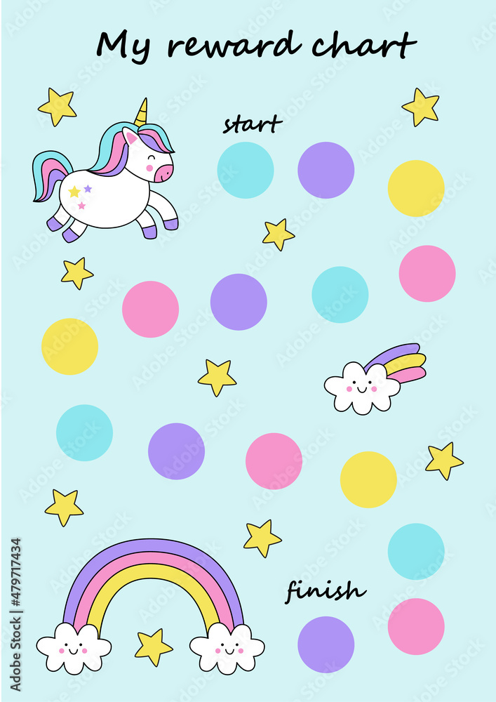 Vector sheet for making notes with cute rainbow.