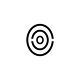 fingerprint icon simple design vector