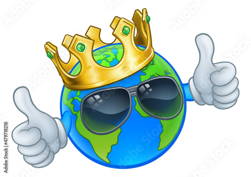 Earth Globe Crown Sunglasse...
