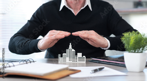 Foto Concept of business insurance