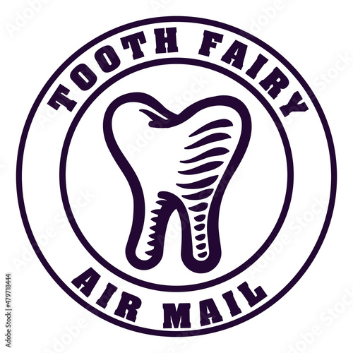 Tooth Fairy Letter Air Mail Postage Envelope Stamp