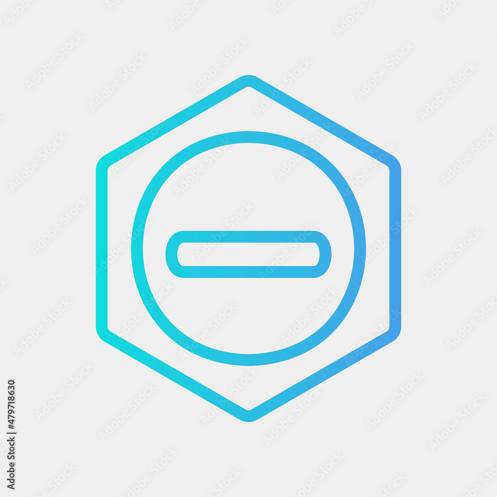 Blocked icon in gradient style about social media, use for website mobile app presentation Blocked icon in gradient style about social media, use for website mobile app presentation