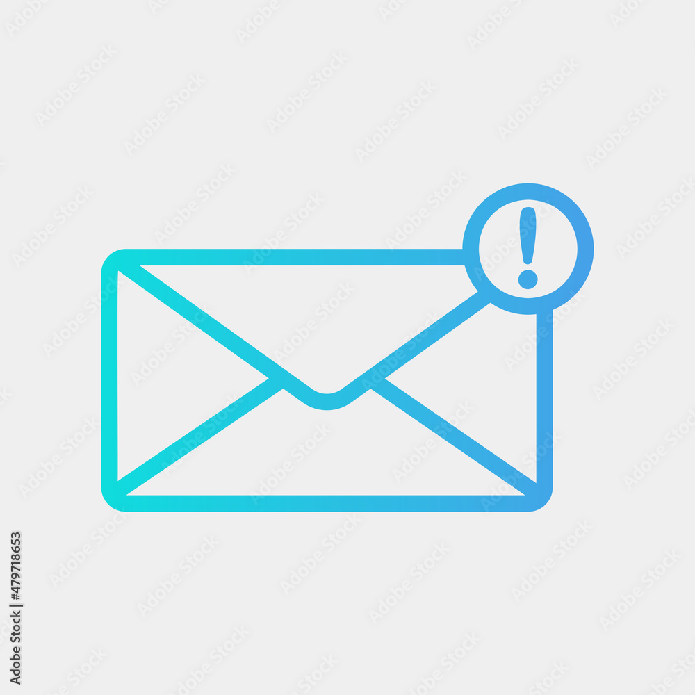 Email icon in gradient style about social media, use for website mobile app presentation Email icon in gradient style about social media, use for website mobile app presentation