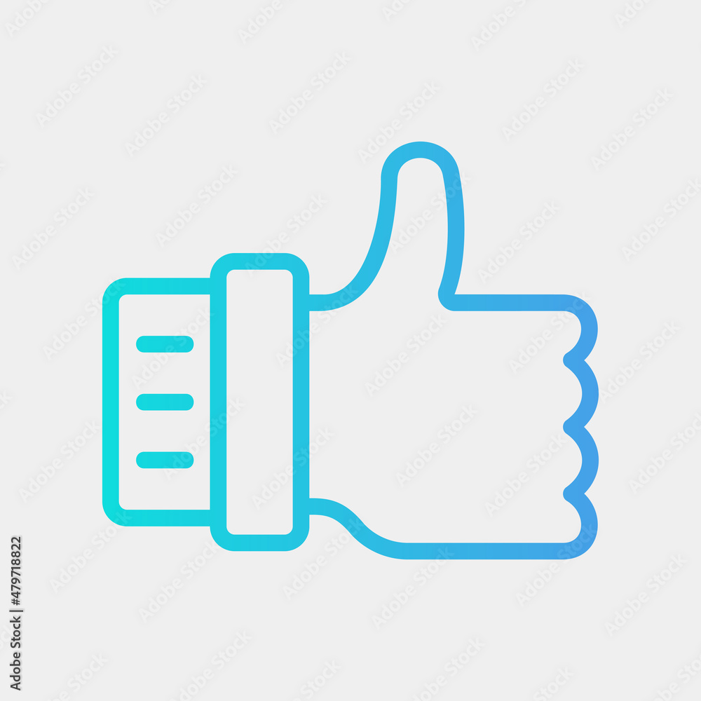 Like icon in gradient style about social media, use for website mobile app presentation Like icon in gradient style about social media, use for website mobile app presentation