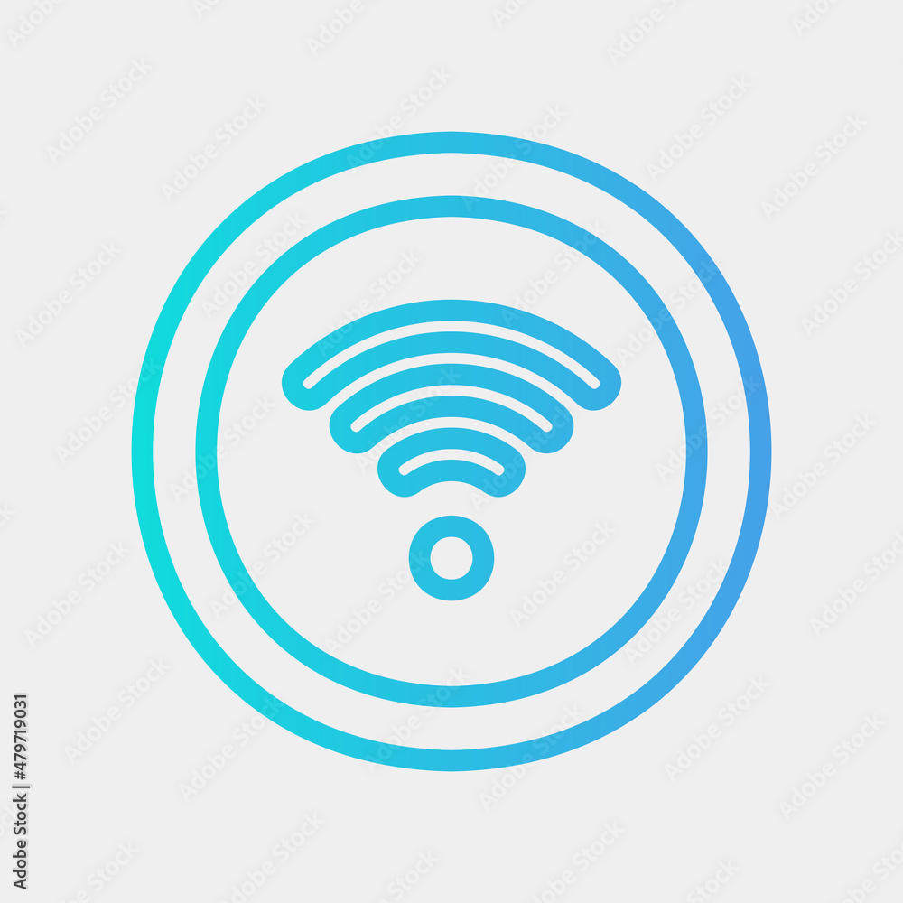 Signal icon in gradient style about social media, use for website mobile app presentation Signal icon in gradient style about social media, use for website mobile app presentation