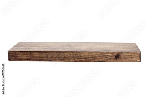 Billede på lærred Wooden cutting or serving board isolated on white