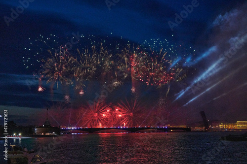 fireworks over the river