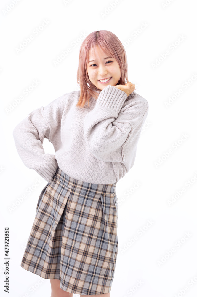 撮影を楽しむ女子学生 撮影を楽しむ女子学生