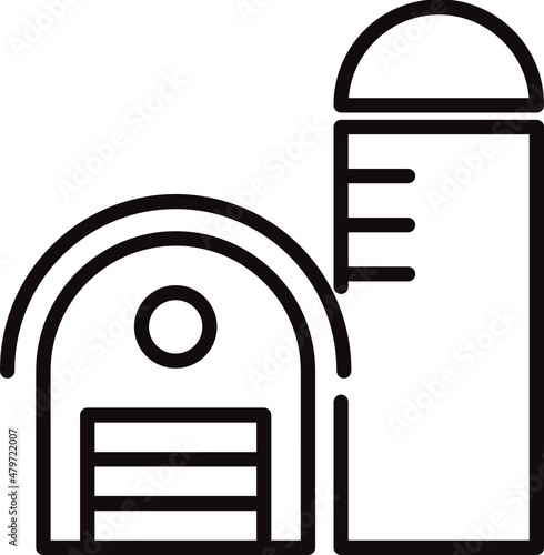 farmhouse line icon