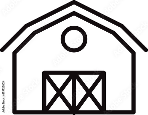farmhouse line icon