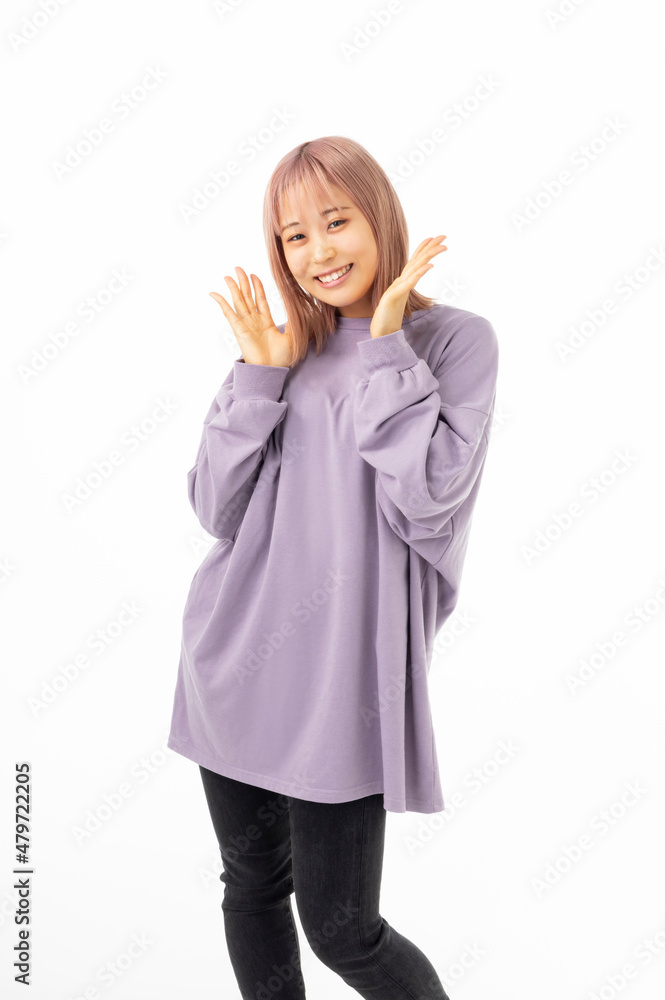 撮影を楽しむ女子学生 撮影を楽しむ女子学生