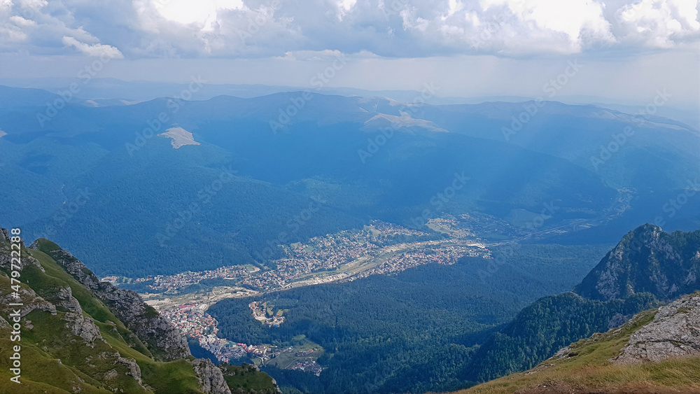Beautiful panoramic mountain view, Sinaia, Romania Beautiful panoramic mountain view, Sinaia, Romania