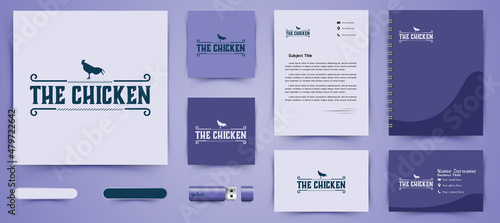 Fotografija Head chicken rooster logo and business branding template Designs Inspiration Iso