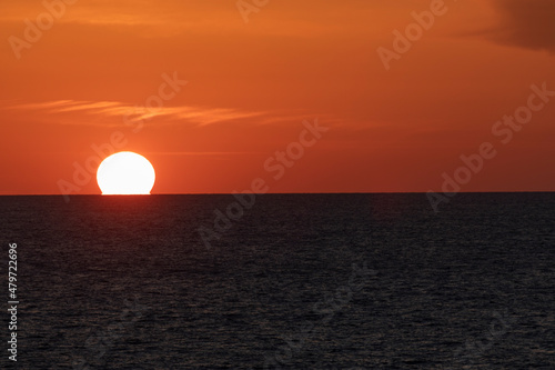 Sunset over the sea. Photo for design