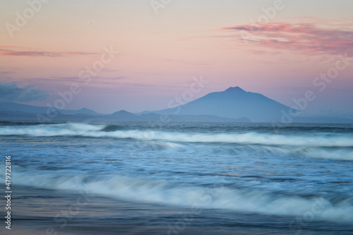 Tyatya volcano at sunset  Kunashir  South Kuriles