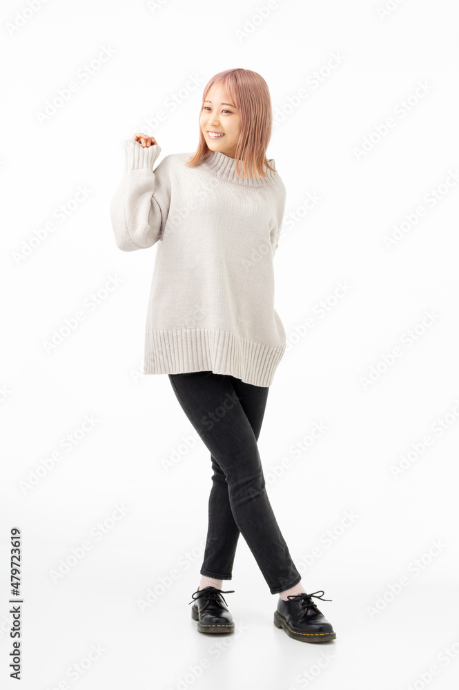 撮影を楽しむ女子学生 撮影を楽しむ女子学生