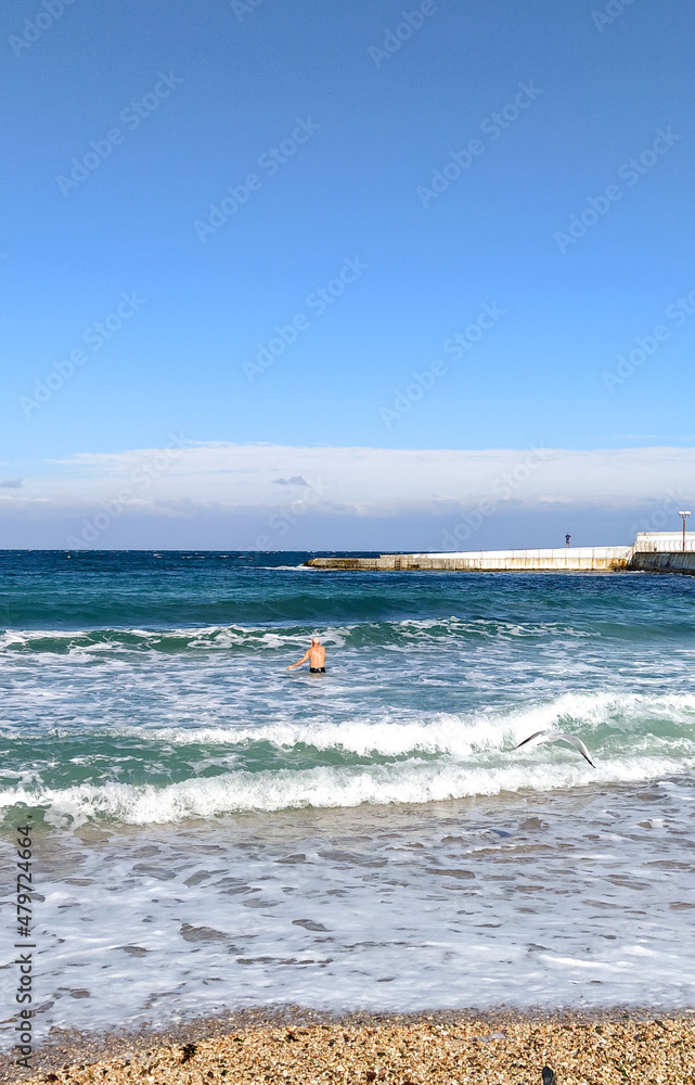 beach and sea