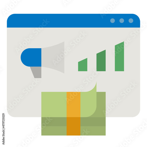 sponsor flat icon