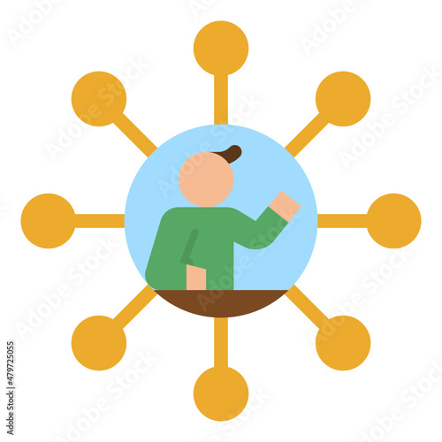 viral flat icon