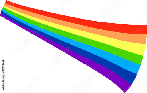 七色の虹の曲線アーチのイラスト 同性愛 ファンタジー