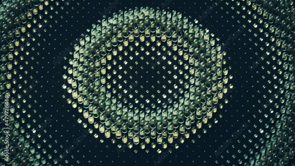 Shiny glass ripple. Abstract festive background. Seamless loop 3D render animation Shiny glass ripple. Abstract festive background. Seamless loop 3D render animation