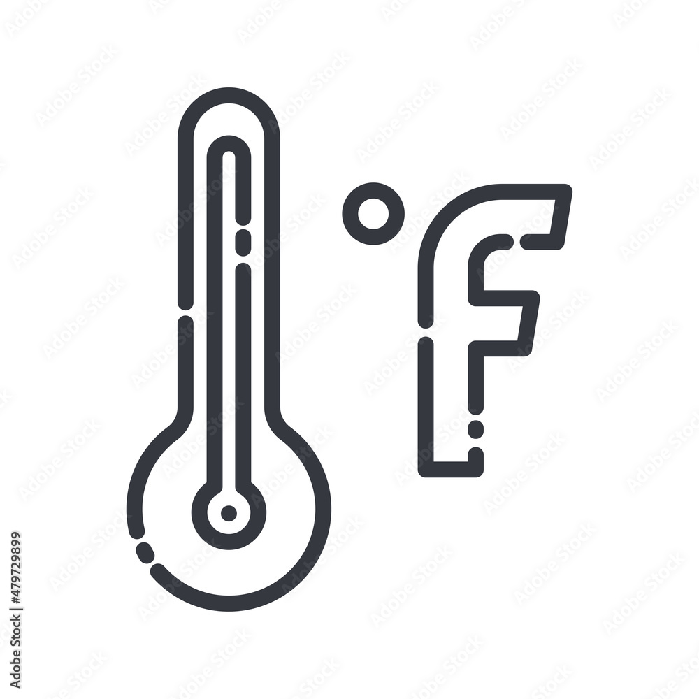 Thermometer line icon isolated on transparent background. Thermometer line icon isolated on transparent background.