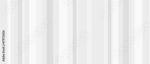 White background wide, neutral striped wallpaper splash, abstract texture of gray lines. Minimalistic black and white website template, light gradient design, vector illustration.