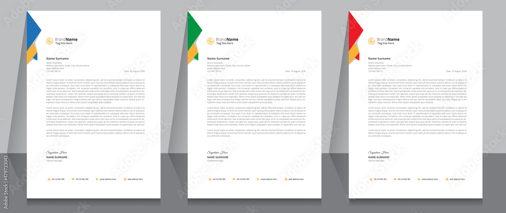 Letterhead format template, business style letterhead template design. Letterhead format template, business style letterhead template design.