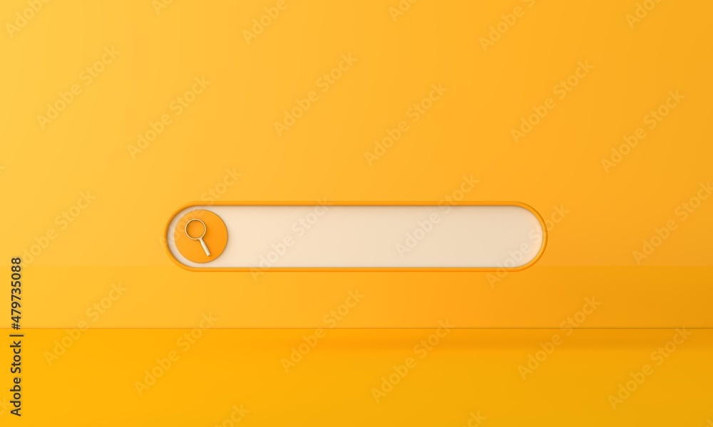Blank minimal online website search bar. 3D Rendering Blank minimal online website search bar. 3D Rendering