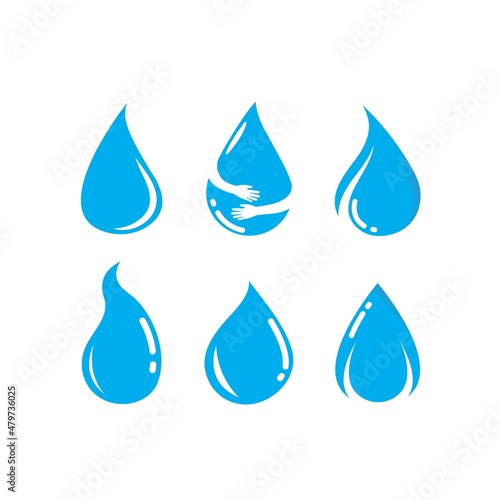 water drop icon set vector illustration design