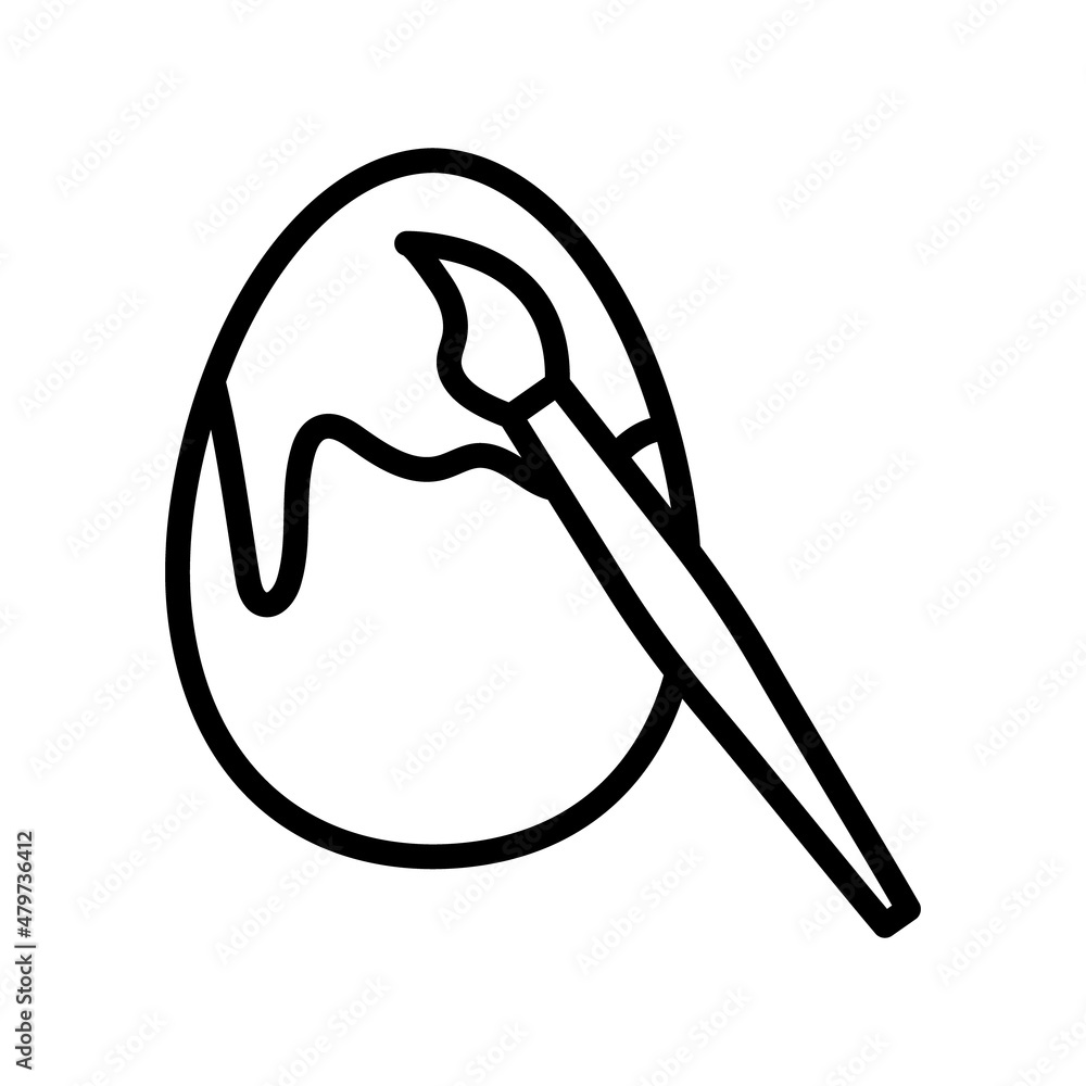 Easter flat line icon. Outline sign for mobile concept and web design, store Easter flat line icon. Outline sign for mobile concept and web design, store