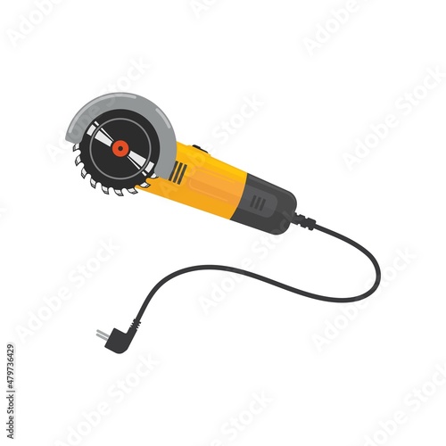 circular saw machine vector illustration design template